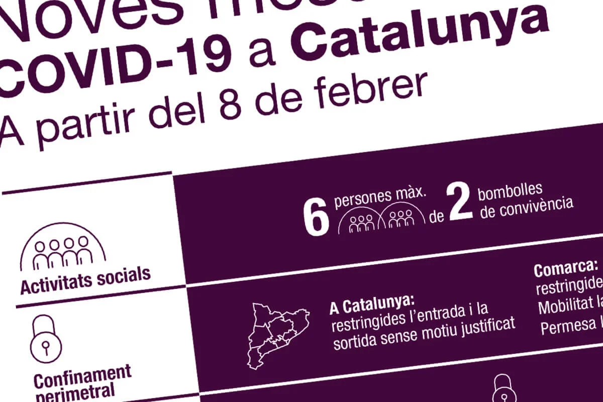 Noves mesures contra la Covid-19 a partir del 8 de febrer