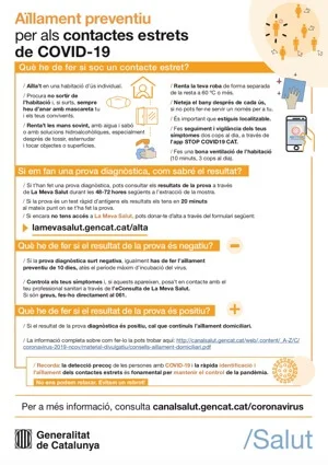 Aïllament preventiu contactes estrets