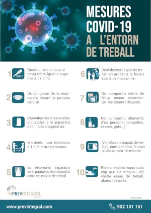 Mesures Covid-19 a l'entorn de treball