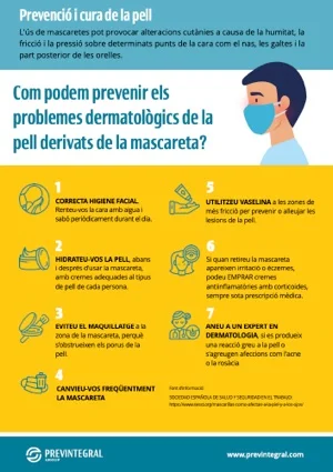 Com podem prevenir els problemes dermatològics de la pell derivats de la mascareta?