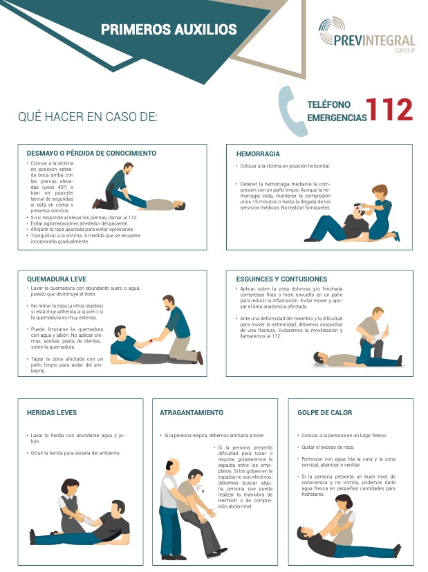 Consejos para actuar en primeros auxilios CMPSALUS Salud laboral Consejos para actuar en primeros auxilios CMPSALUS Salud laboral